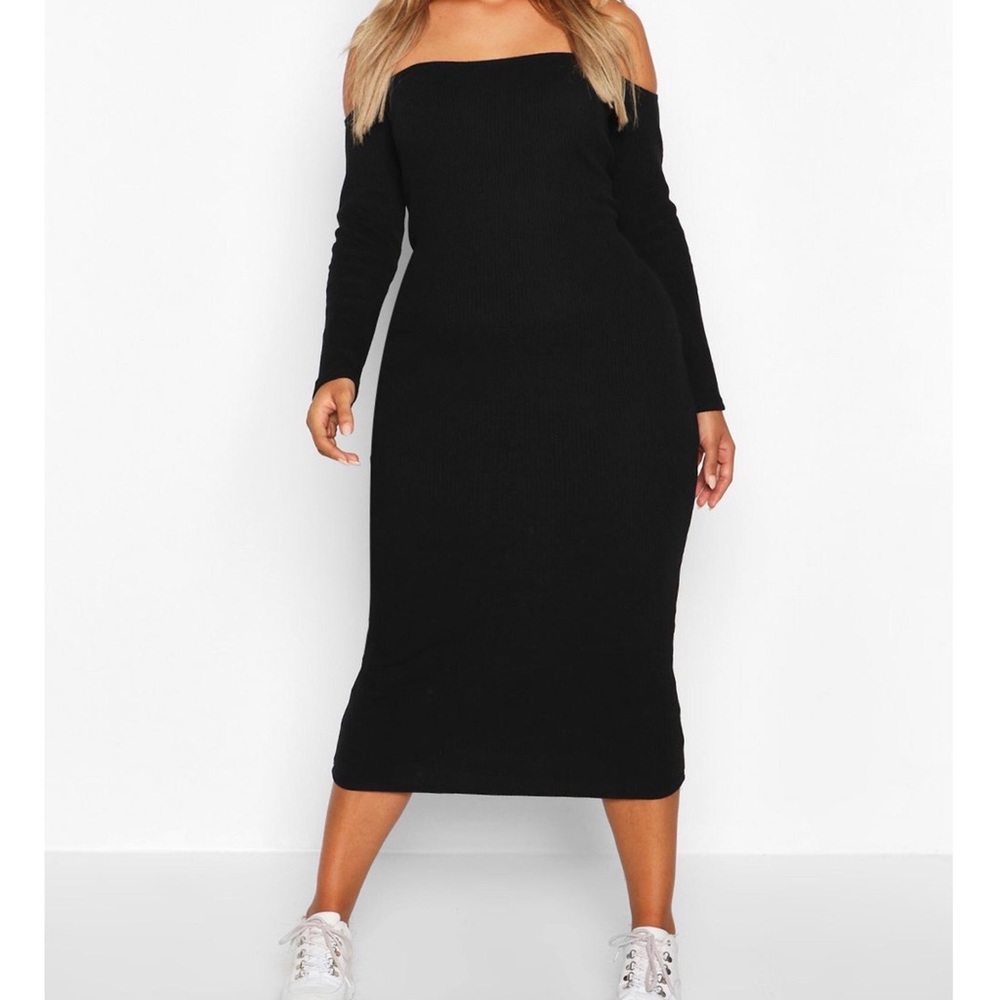 🌟HOST PICKx2🌟 Off the Shoulder Thick Jersey MIDI Dress